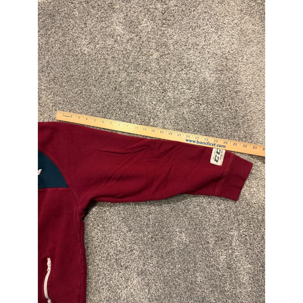 CCM Hoodie Mens 2XL Burgundy Navy CCM Hockey Full Zip Fleece Colorblock - Picture 9 of 10